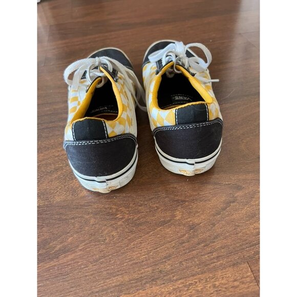 Vans Old Skool Yellow Checkerboard Women’s 6.5 Low Top Black White Skate Shoes - Picture 4 of 7